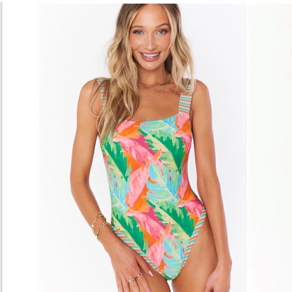 Show Me Your Mumu One Piece Swimsuit XL – Tropical Palm Print